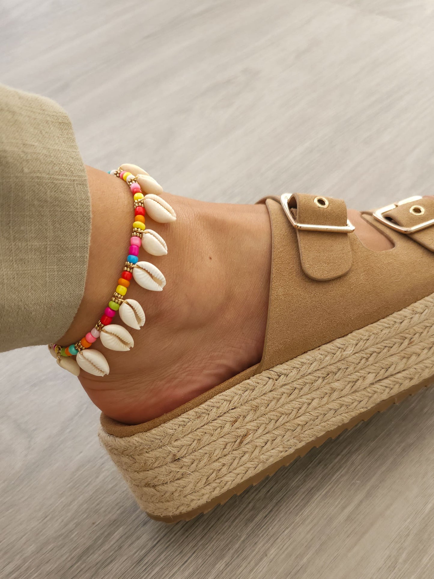 Pulseira de Pé Areias Coloridas