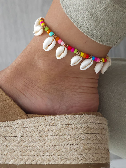 Pulseira de Pé Areias Coloridas