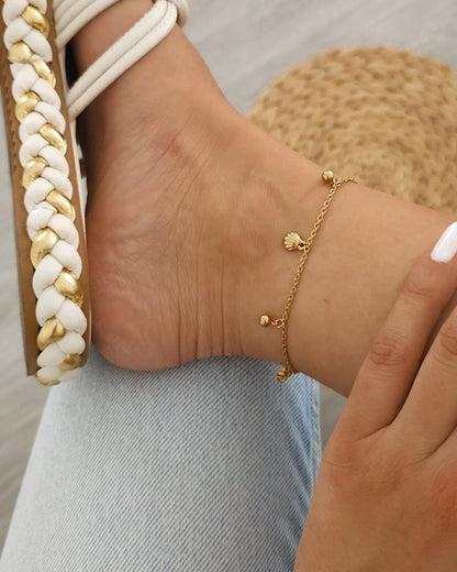Pulseira de Pé Conchinhas do Mar