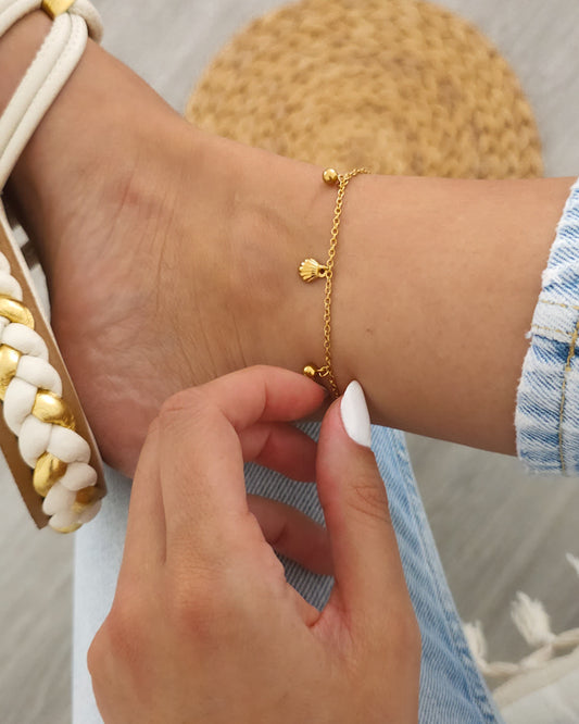 Pulseira de Pé Conchinhas do Mar