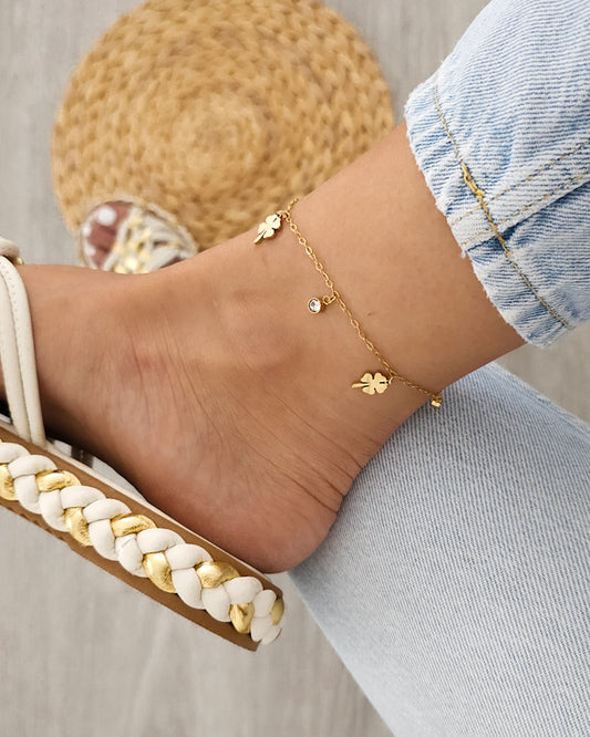 Pulseira de Pé Trevo